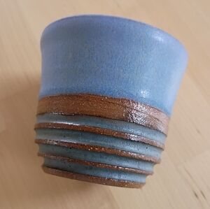Handmade Blue Ceramic Cup